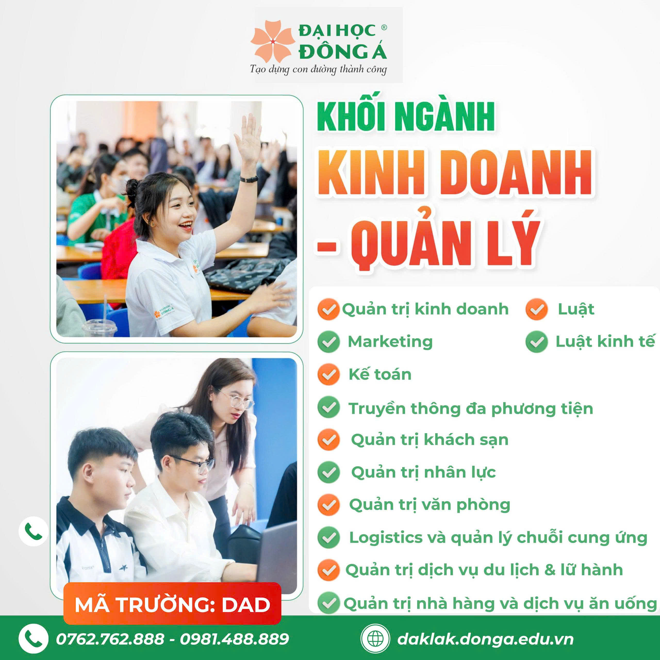 Thông tin tuyển sinh Đại học Đông Á năm 2026(Phân hiệu Đắk Lắk)